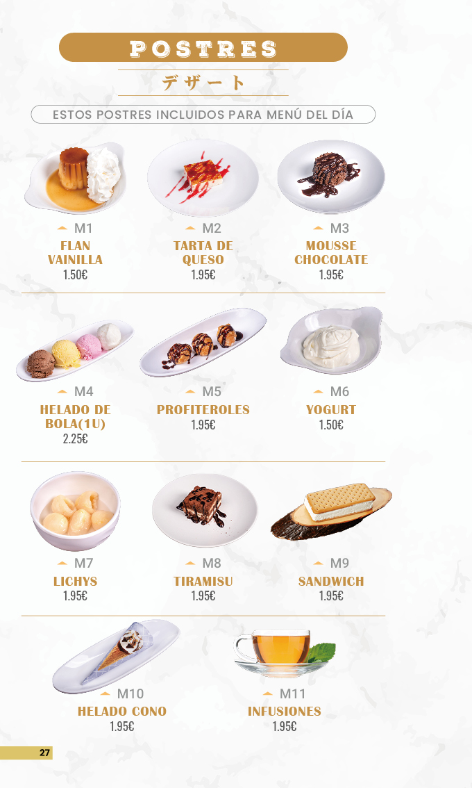 Menú Mediodía